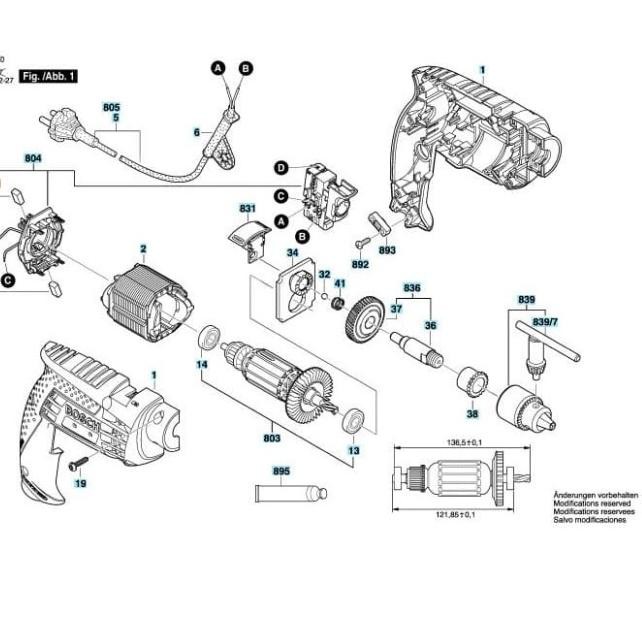 Mô Hình Bàn Chải Carbon Bosch Gsb 10 Gsb 13 Gsb 16