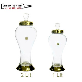 Bình Ngâm Rượu Sâm Thủy Tinh 1 Lít