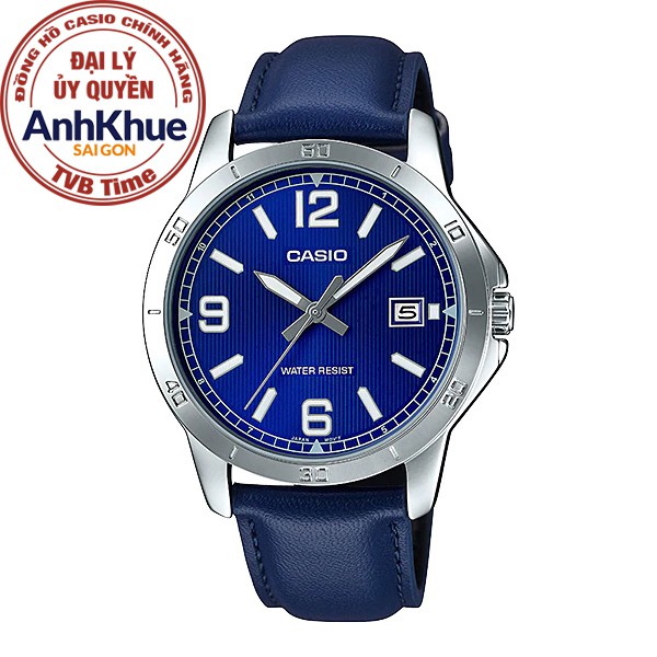 Đồng hồ nam dây da Casio chính hãng Anh Khuê MTP-V004L-2BUDF (41mm)