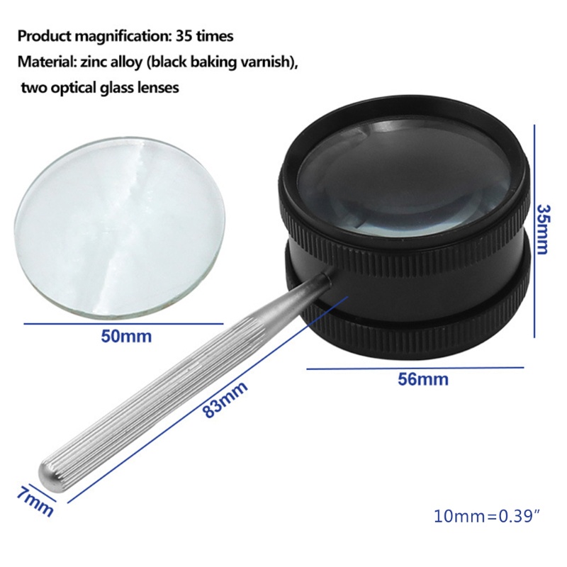 Kính Lúp Đọc Sách Phóng Đại 35x Cầm Tay Phong Cách Cổ Điển Cho Bé