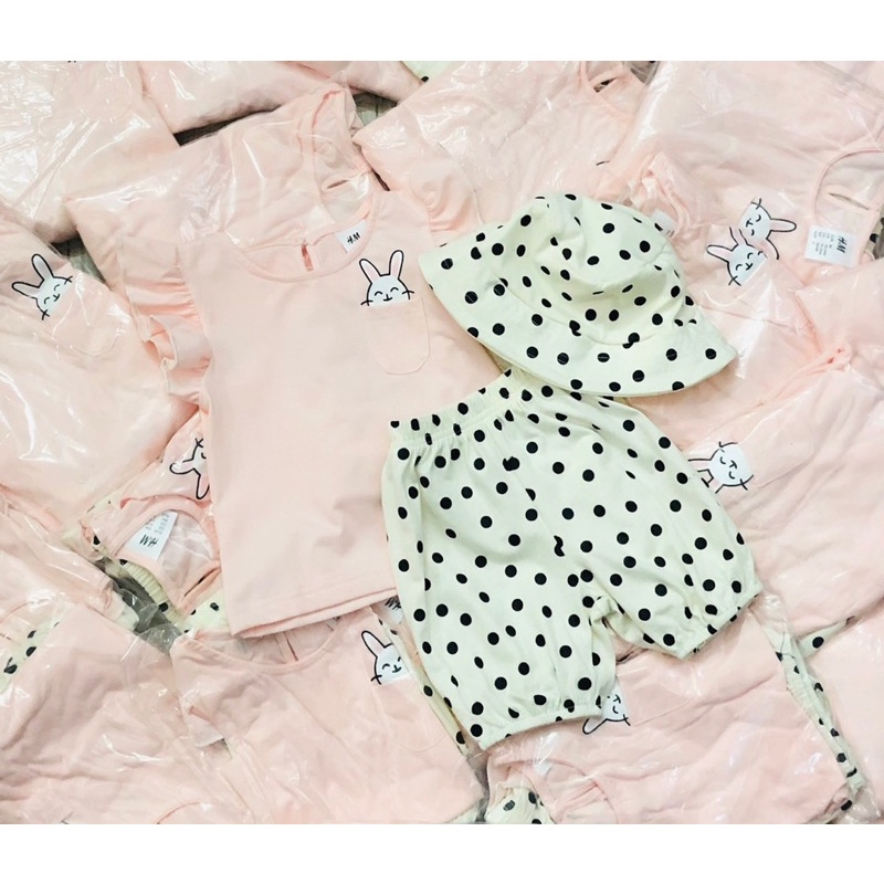 Bộ HM kèm mũ cho bé gái