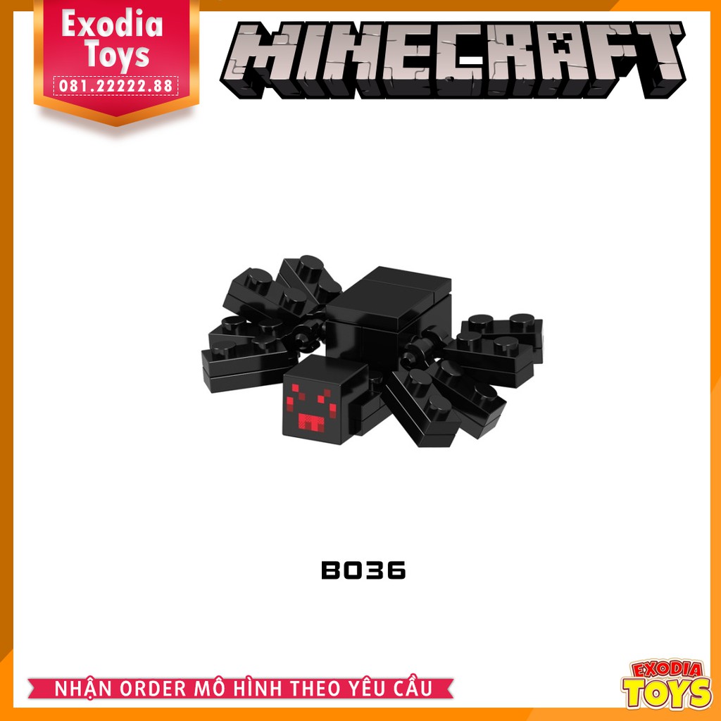 Xếp hình Minifigure nhân vật trò chơi Minecraft - Đồ Chơi Lắp Ghép Sáng Tạo - LELE B033 040