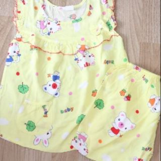 Bộ tole lanh 2 da loại 1 cho bé gái 4_45kg