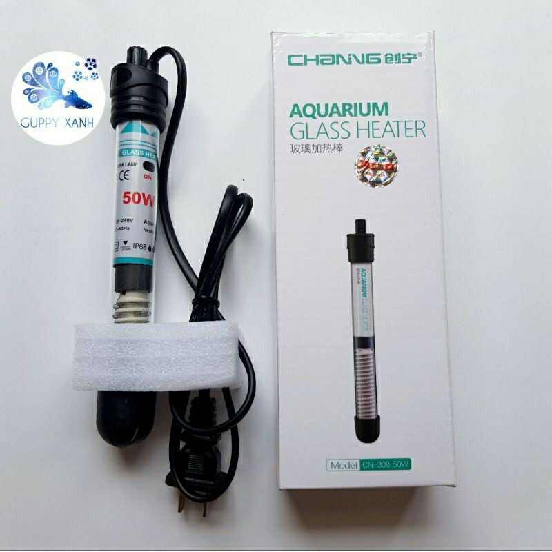 Sưởi Nhiệt Độ Cho Hồ Cá Cảnh, Sưởi Thủy Tinh Chuẩn, Chính Xác 50w, 100w, 200w, 300w- Milo Guppy