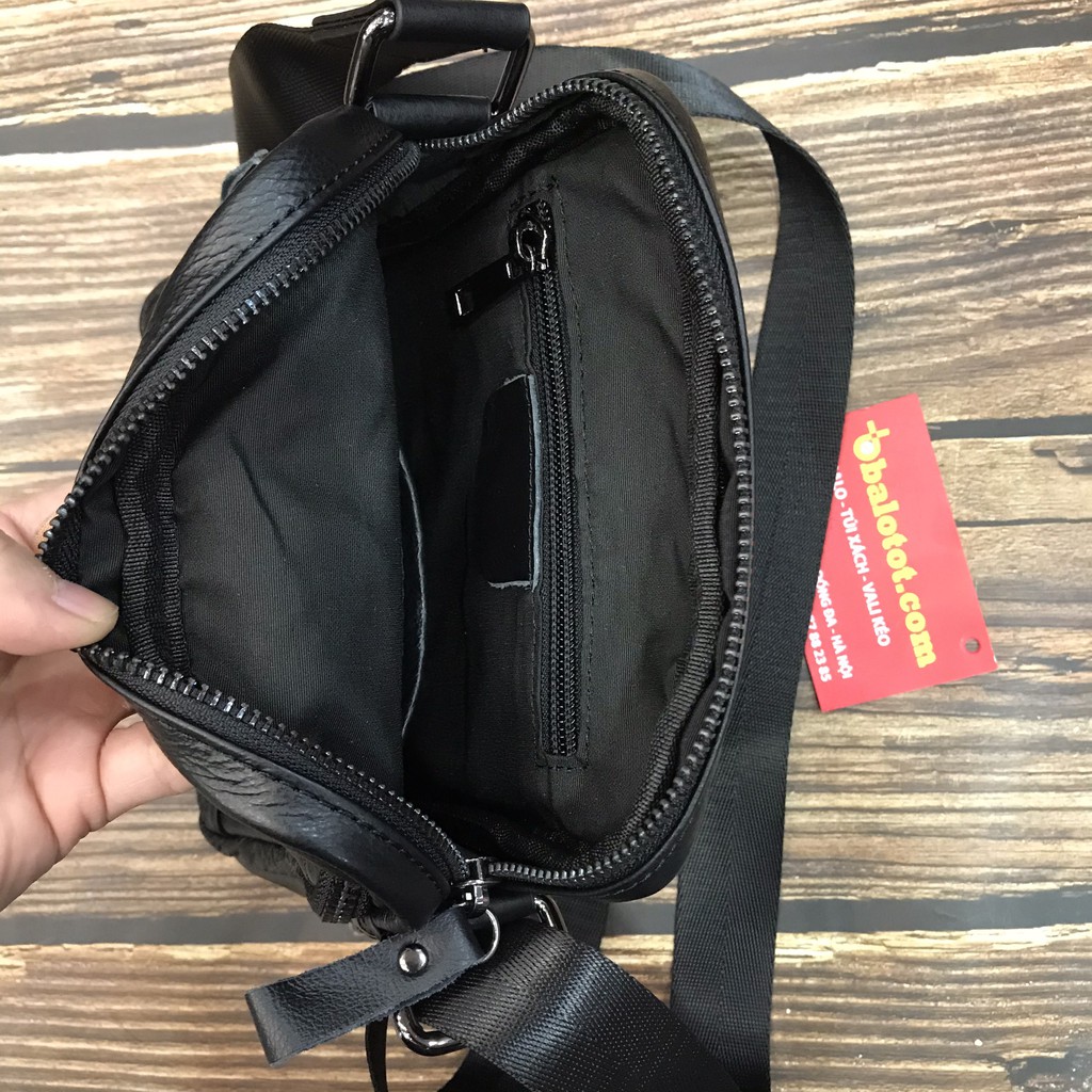 TÚI ĐEO CHÉO NAM MINI DA BÒ NHẬP KHẨU TD25 ĐỀN GẤP 10 NẾU KHÔNG PHẢI DA THẬT