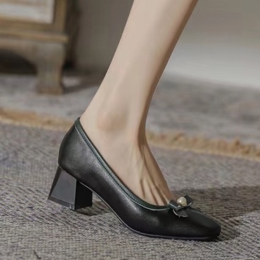 Giày Cao Gót Đính Nơ Đơn Giản Thời Trang Hàn Quốc Cho Nữ