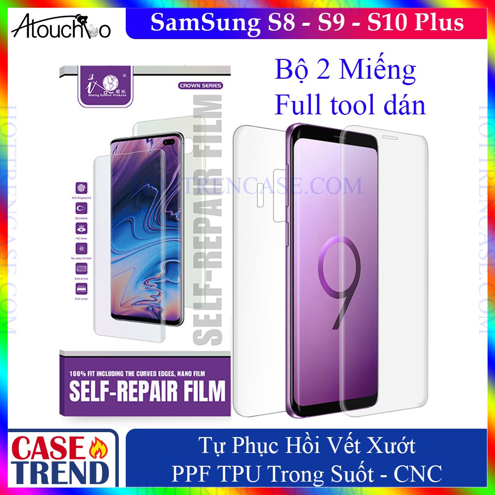 Miếng Dán PPF Màn Hình Và Mặt Lưng SamSung S8 Plus - S9 Plus - S10 Plus - Chính Hãng iTop