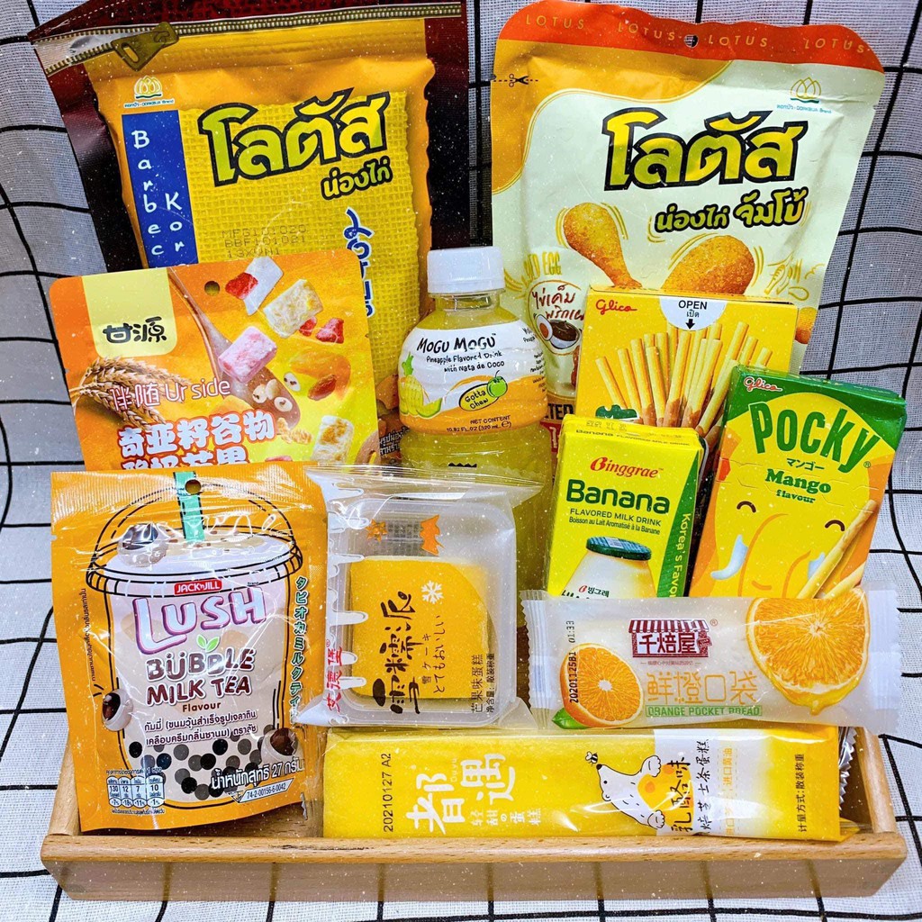 Combo ăn vặt theo màu FREE GÓI QUÀ VÀ NƠ | BigBuy360 - bigbuy360.vn