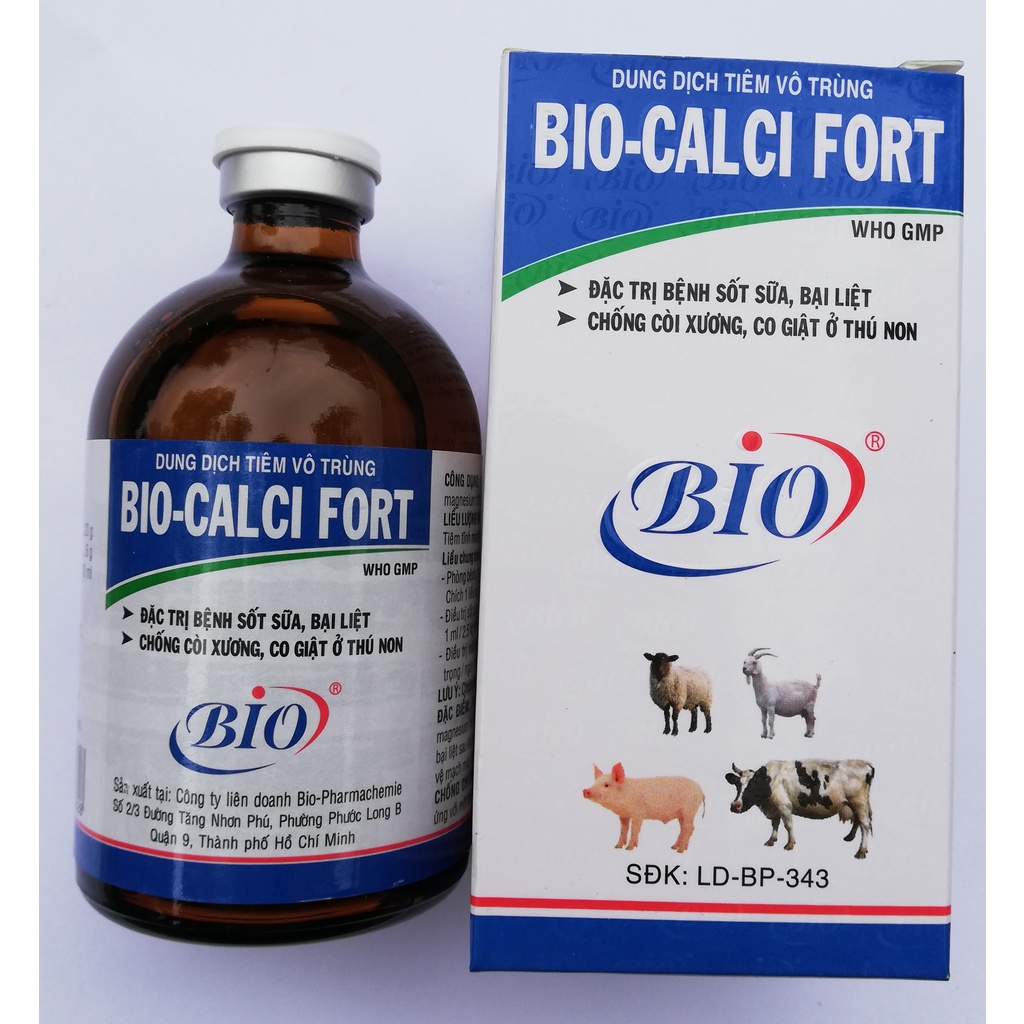 Các sản phẩm CALCI B12, Loại 100ml của các công ty RTD, công ty Vemedim; Bát ăn