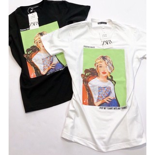 Áo thun Zara - Áo Zara nữ hàng xuất T-shirt in T-shirt
