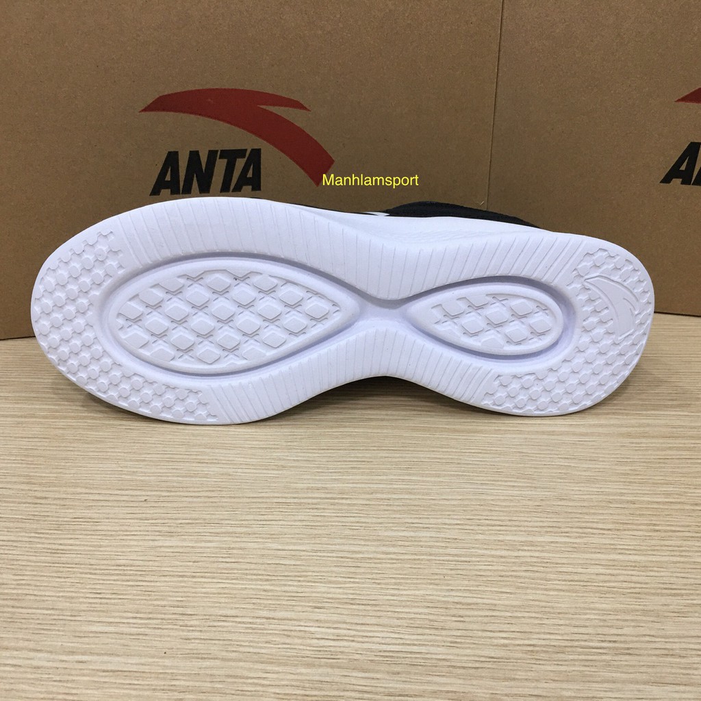 [Tặng tất]Giày chạy bộ Anta R-5520/1 Đen trắng đi nhẹ, êm, vải mềm, da chống nước, bảo hành 2 tháng, đổi mới trong 7