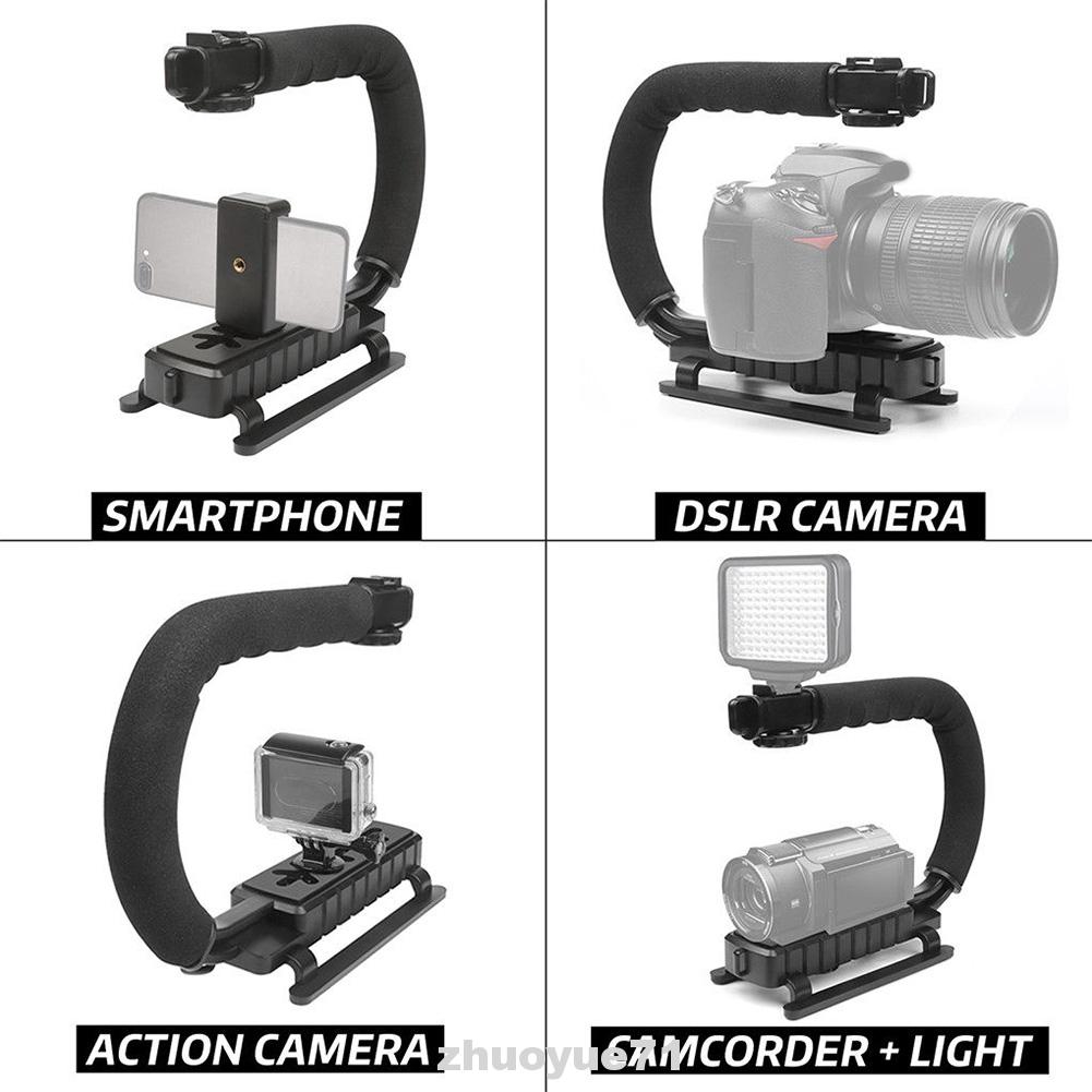 Practical Photography Camcorder C Shaped Steadicam Flash Bracket Stabilizer