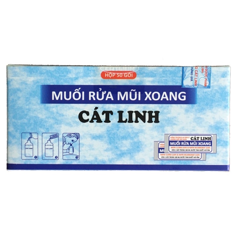 [Mã COSDAY -50K đơn 150K] 1 Hộp muối rửa mũi xoang Cát Linh