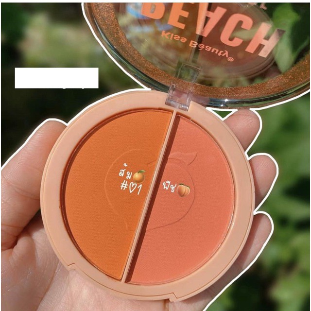 Phấn Má Tông Cam 2 NgănNoble trái đào PEACH Blusher | BigBuy360 - bigbuy360.vn