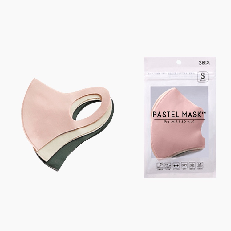 Khẩu Trang Vải 3D PASTEL MASK Kháng Khuẩn, Chống Ô Nhiễm Bụi Mịn, Chống Nắng, Hàng Nội Địa Nhật Bản