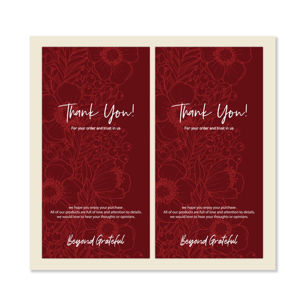 Set 50 tem Thank You decal niêm phong hộp quà TE01, sticker cám ơn dán hộp đóng hàng màu đẹp