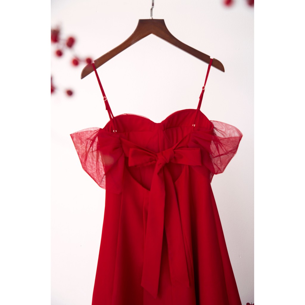 [Mã SKAMSALEP6 giảm 10% tối đa 100K đơn 150K] SÒ VINTAGE - MIRI Đầm 2 dây tay lưới cột dây lưng | BigBuy360 - bigbuy360.vn