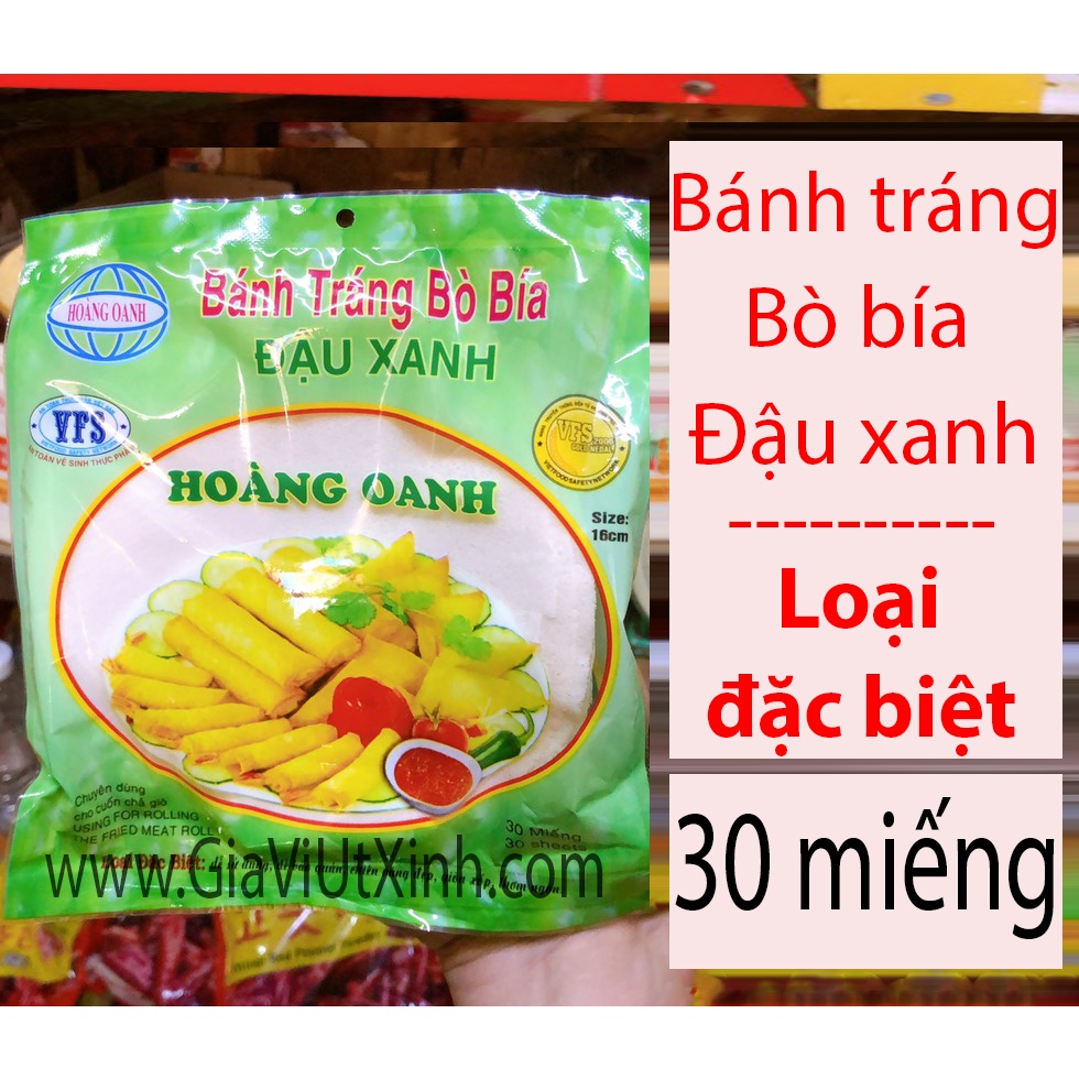 BÁNH TRÁNG BÒ BÍA ĐẬU XANH 16CM 30 MIẾNG - ROLLING THE FRIED MEAT ROLL