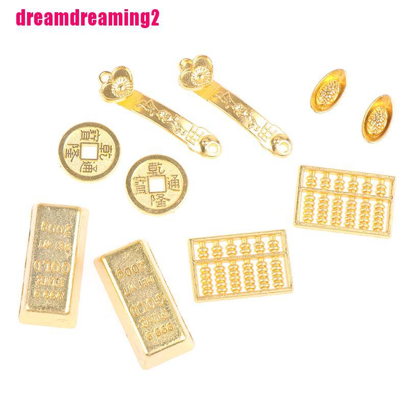 Mô Hình Gạch Vàng Mini Tỉ Lệ 1: 12 Trang Trí Nhà Búp Bê