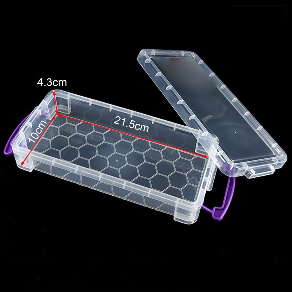 [Hot]✍Hộp Đựng Bút Trong Suốt Chống Bụi Chịu Lực Tốt Tiện Dụng