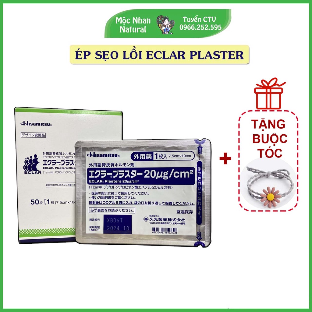 Miếng dán ép sẹo lồi ECLAR PLASTER (Hisamitsu Nhật bản), Mộc Nhan Natural