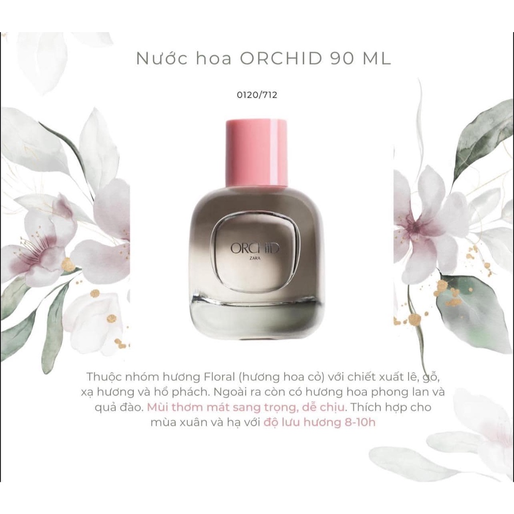 MẪU MỚI SPAIN 2023 -Nước hoa ZARA Orchid 30ml/ 90ml/ 100ml chính hãng- LAMII BEAUTY