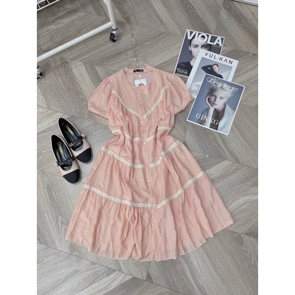 Đầm babydoll phối viền xinh Gb alohashop91