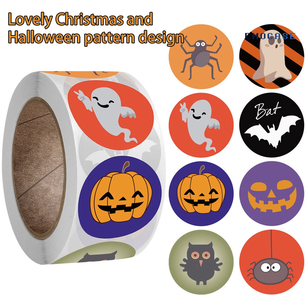 1 Cuộn Sticker Dán Trang Trí Giáng Sinh Tự Dính Nhiều Họa Tiết