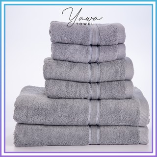 Combo 6 khăn bông Yawa, không đổ lông, không ra màu, mềm và thấm hút 100% cotton