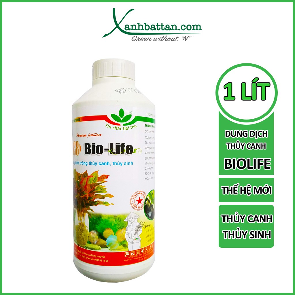 Dung dịch thủy canh và thủy sinh BIOLIFE 1 lít