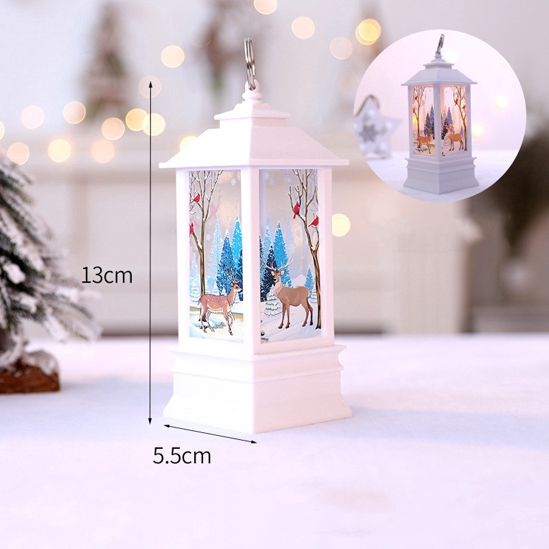 Đèn LED họa tiết Giáng Sinh hình yêu tinh và ông già Noel dùng trang trí nhà cửa