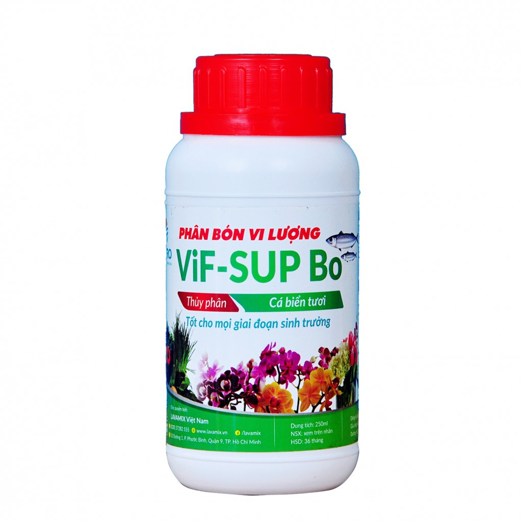 Phân Bón Vi Lượng  VIF SUP Bo Thủy Phân Cá Biển - Chai 250ml