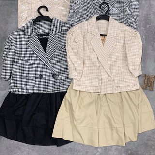 (Có sẵn + Ảnh thật) SET VEST NGẮN TAY BỒNG QUẦN VÁY HÀNG QUẢNG CHÂU CAO CẤP CỰC SANG CHẢNH