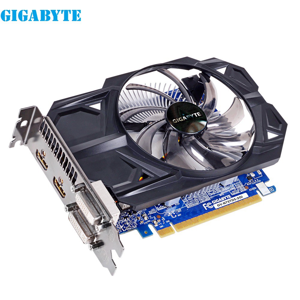 Card đồ họa GTX 750 ddr5 128bit chiến Fifa4,maxseting LOL,CF...TẶNG nguồn phụ + đầu chuyển DVI sang VGA