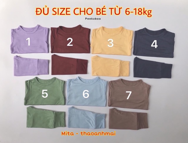 [CHUẨN LOẠI 1] Bộ bé trai Peekaboo dài tay cạp cao vải THUN LẠNH MỀM MƯỚT siêu thích - quần áo trẻ em từ 5-18kg