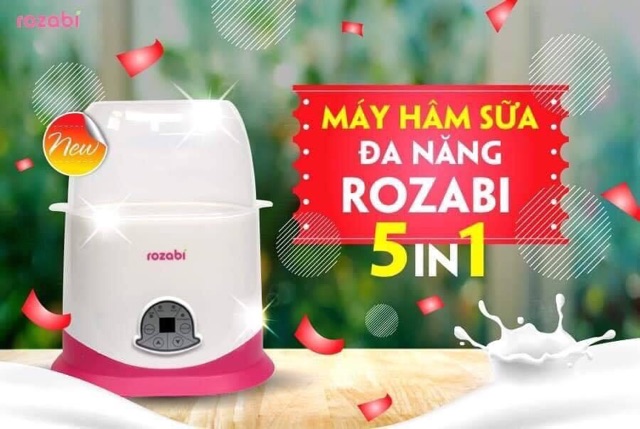 Máy hâm sữa đôi 5 chức năng Rozabi