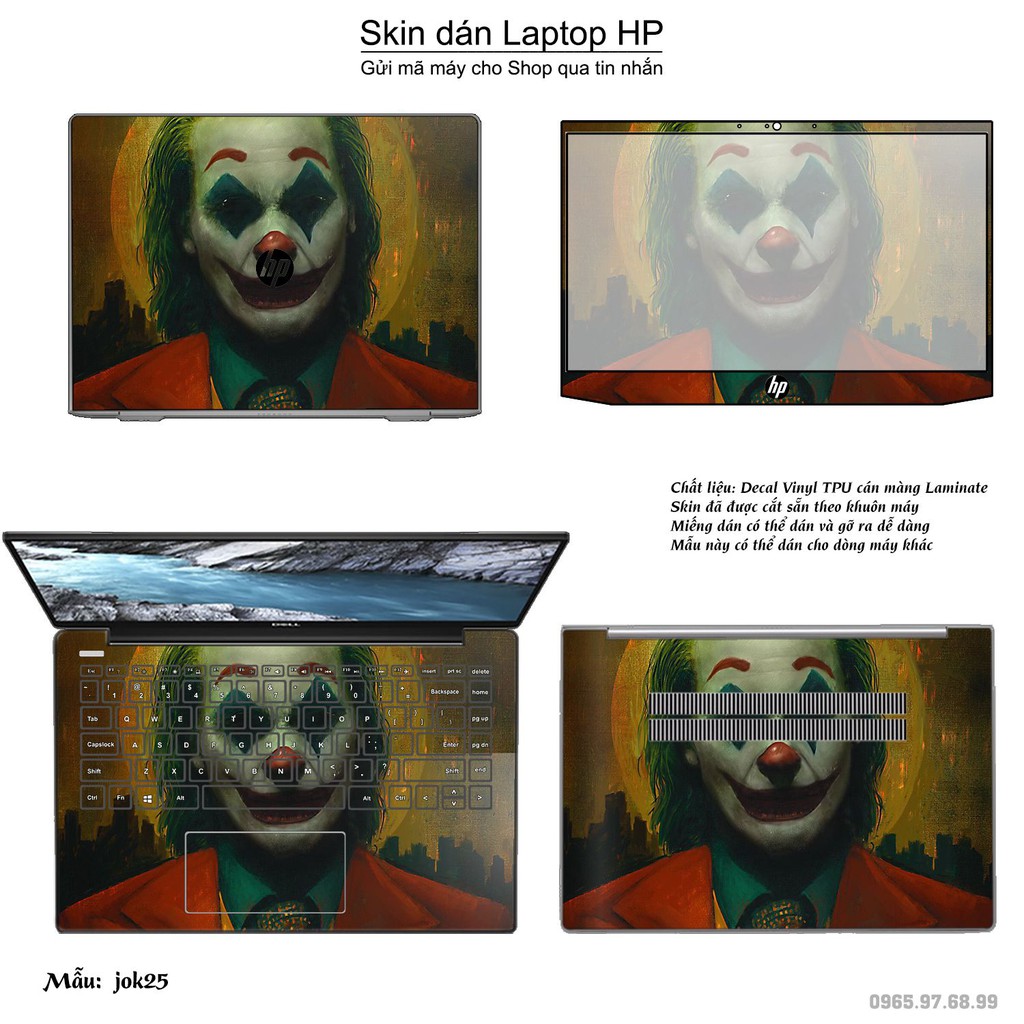 Skin dán Laptop HP in hình Joker nhiều mẫu 4 (inbox mã máy cho Shop)