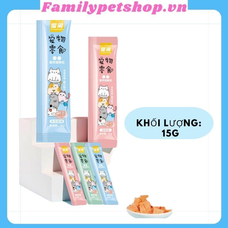 Súp thưởng cho mèo thú cưng shizuka thanh 15gr - familypetshop.vn