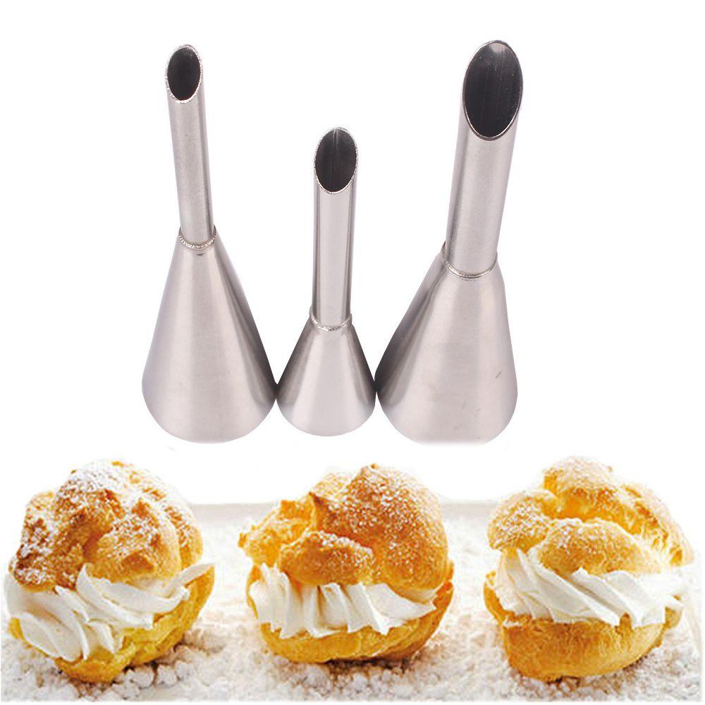 Set 3 Đuôi Bắt Bông Kem Trang Trí Bánh Bằng Thép Không Gỉ