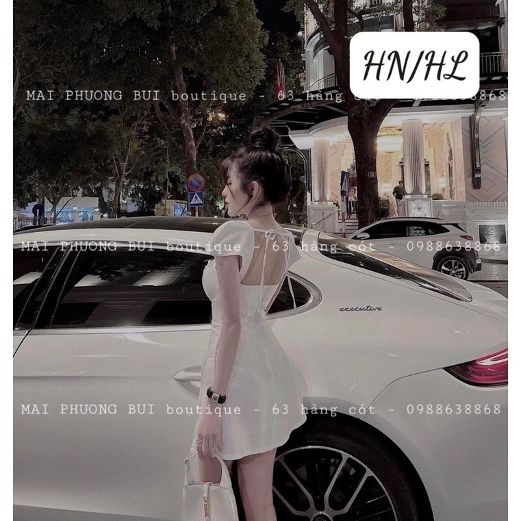Váy Tafta Cúp Ngực Hở Lưng MPB • Melanie Boutique