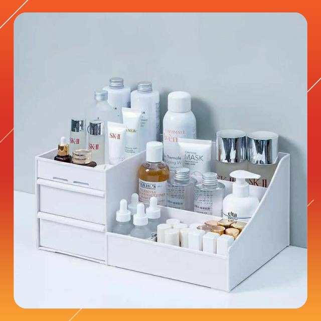Kệ Mỹ Phẩm Nhựa Đa Năng 2 Ngăn Kéo