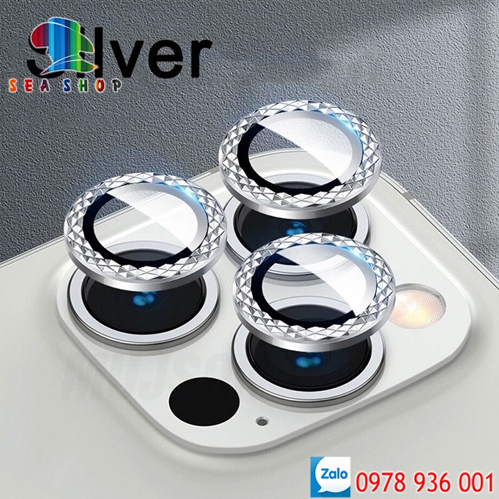 Dán bảo vệ cam 3D cho iPhone 11 Pro Max, 12 Pro Max, 12 Mini, 13 Pro Max, 13 Mini - Chất liệu Titan không gây yếu sóng