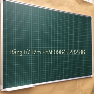 Bảng từ xanh kẻ ôly 80x120cm kèm quà tặng (6 viên nam châm, 1 hộp phấn trắng)