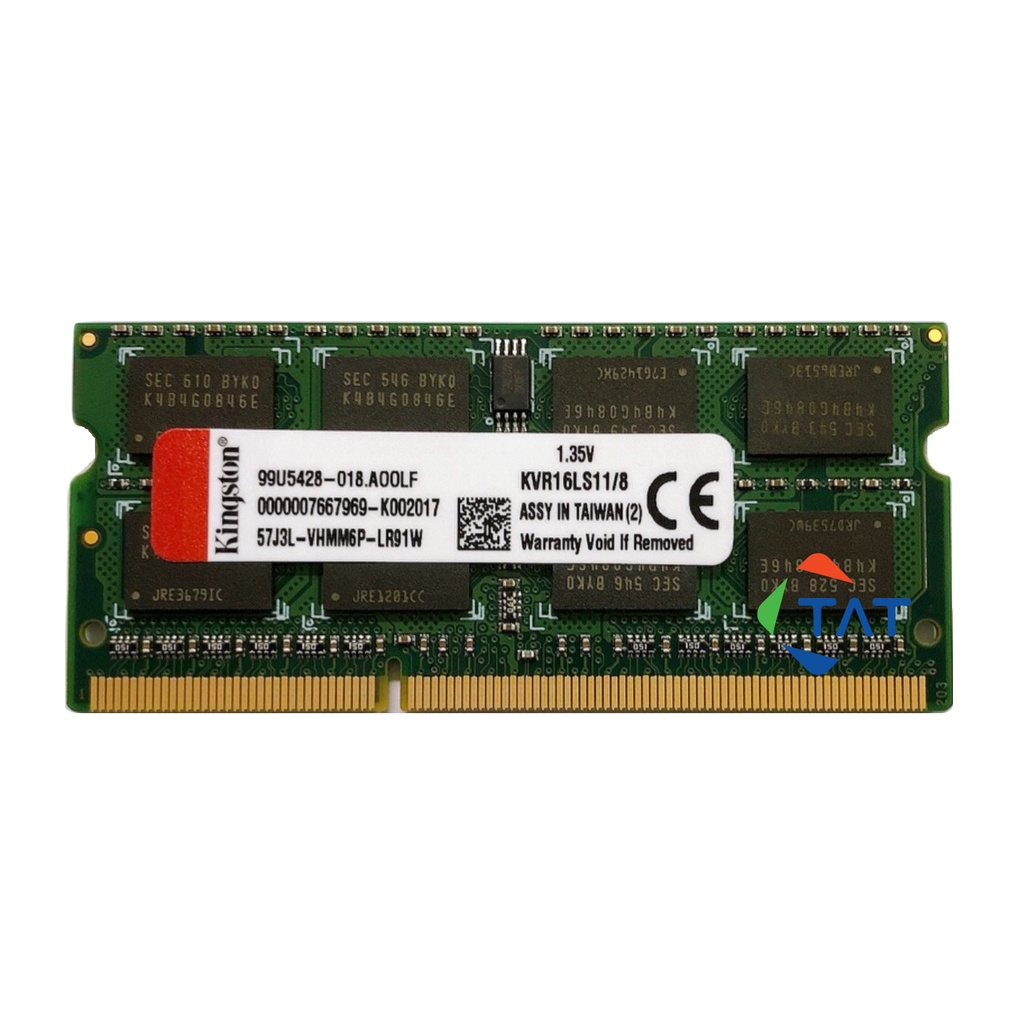 Ram Laptop Kingston 8GB PC3L 1600MHz 1.35V Chính Hãng - Bảo hành 36 tháng