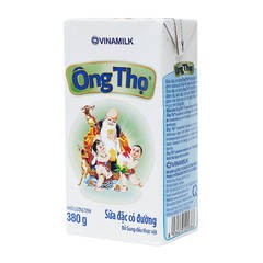 Sữa đặc có đường Ông Thọ chữ xanh hộp giấy 380g (Trắng)