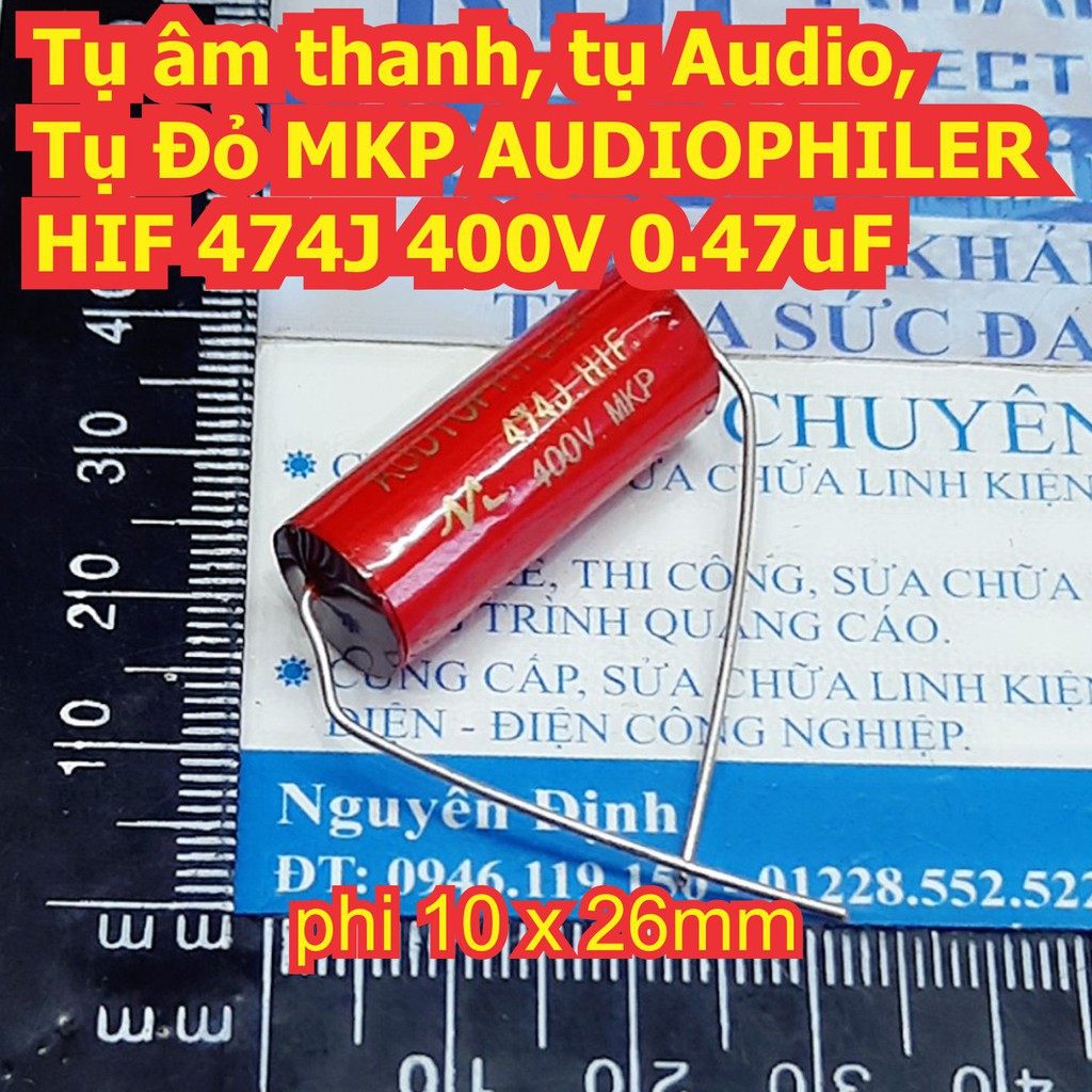 Tụ âm thanh Audio Tụ Đỏ MKP AUDIOPHILER HIF 400V 0.47uF~20uF 474 105 155 225 275 335 475 565 685 825 106 126 206 kde7644