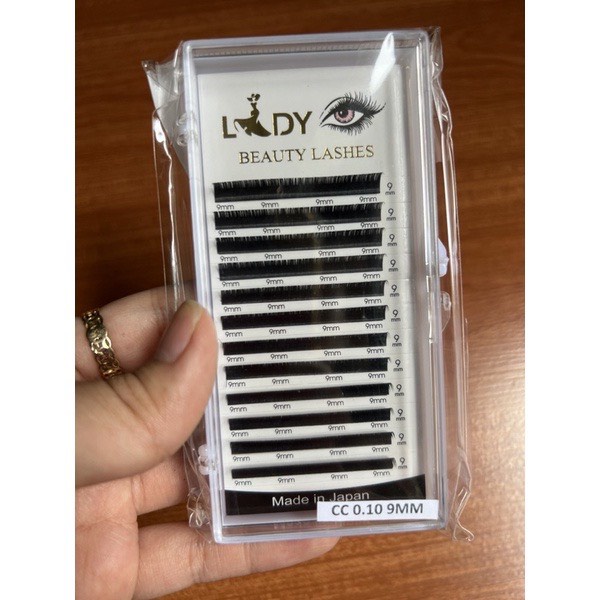 Mi Khay Lady Độ Cong CC 0.10 Volumn Classic Tạo Fan Nối Mi Đủ Các Độ Dày Dài - Lẻ 1 Khay