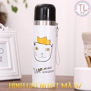 Bình giữ nhiệt - bình nước giữ nhiệt - bình giữ nóng lạnh - bình giữ nhiệt hình mèo cute