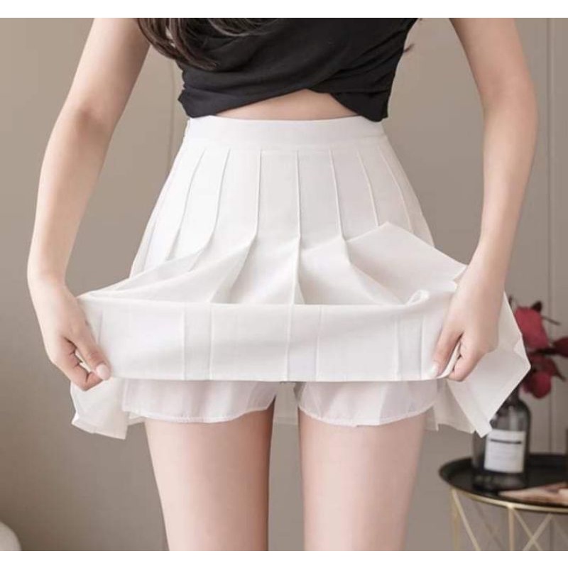 🍊Chân váy xếp ly siêu xinh siêu hót , thiết kế dáng ngắn , đủ size S M L, 2 màu trắng và đen🌺🌺 | BigBuy360 - bigbuy360.vn