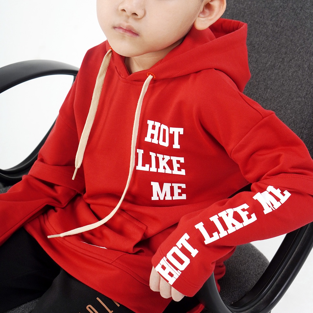 Áo hoodie trẻ em SAYME áo nỉ mũ tay 2 lớp vải da cá dày dặn ấm áp KCHO0010